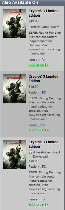Crysis 3'ün KUTU TASARIMI sızdırıldı! Crysis 3'ün KUTU TASARIMI sızdırıldı!