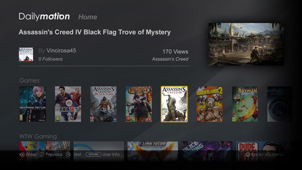 Dailymotion, PlayStation 4'e geldi Dailymotion, PlayStation 4'e geldi