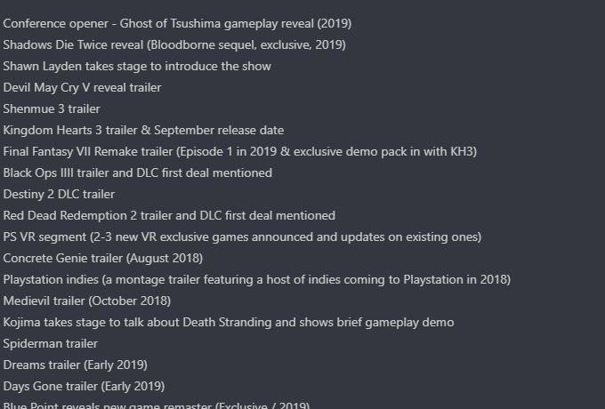 Sony'nin E3'de neler göstereceği dedikodu olarak ortaya çıktı Sony'nin E3'de neler göstereceği dedikodu olarak ortaya çıktı