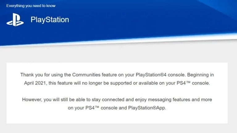 PlayStation Topluluklar özelliği kaldırılıyor PlayStation Topluluklar özelliği kaldırılıyor