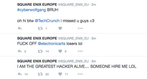 Square Enix'in Twitter hesabı hack'lendi! - 1