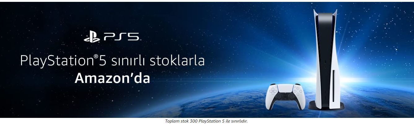 Amazon indirimlerinde bugün 300 adet Playstation 5 satılacak Amazon indirimlerinde bugün 300 adet Playstation 5 satılacak