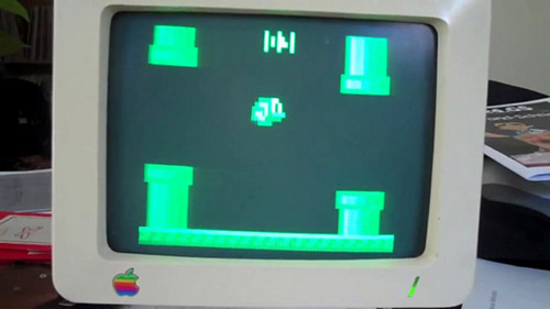 Apple II'de Flappy Bird deneyimi Apple II'de Flappy Bird deneyimi