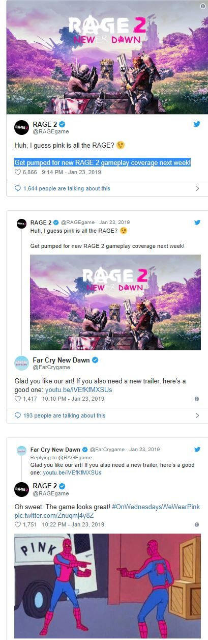RAGE 2 ile, Far Cry New Dawn twitterda birbirine girdi RAGE 2 ile, Far Cry New Dawn twitterda birbirine girdi