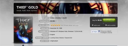 GOG.com'da Thief müjdesi GOG.com'da Thief müjdesi