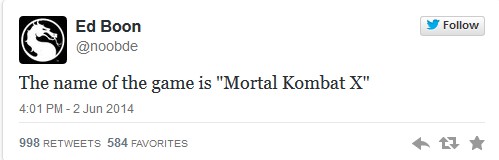 Mortal Kombat X resmi olarak duyuruldu! Mortal Kombat X resmi olarak duyuruldu!