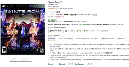Saints Row IV'ün kutulu sürümlerinde indirim! Saints Row IV'ün kutulu sürümlerinde indirim!
