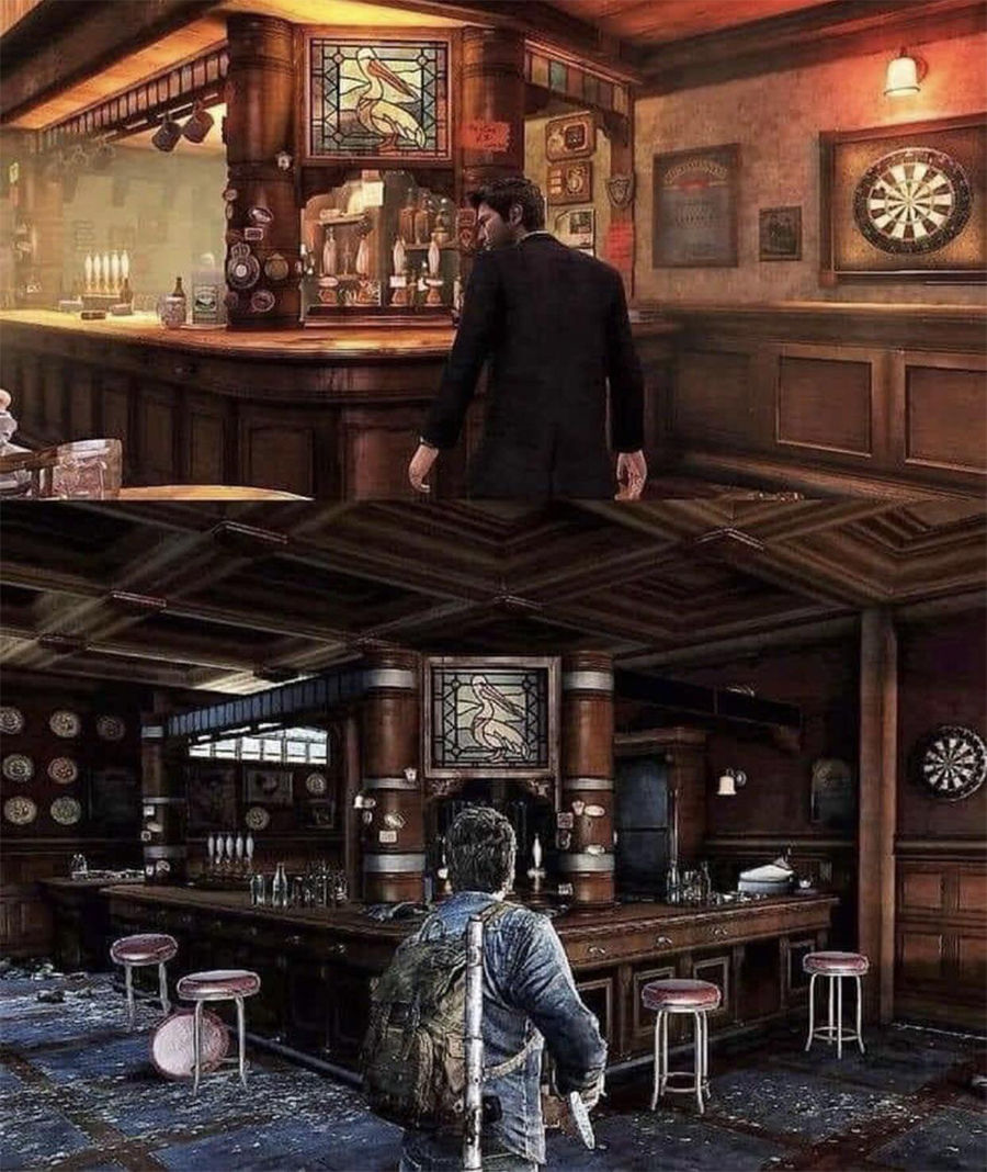 Last of Us’ta Uncharted 3’teki barı buldular Last of Us, Uncharted 3 barına ev sahipliği yapıyor