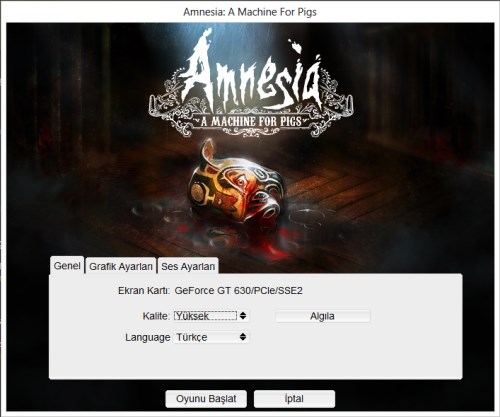 Amnesia: A Machine for Pigs için Türkçe Yama çalışması! - 1