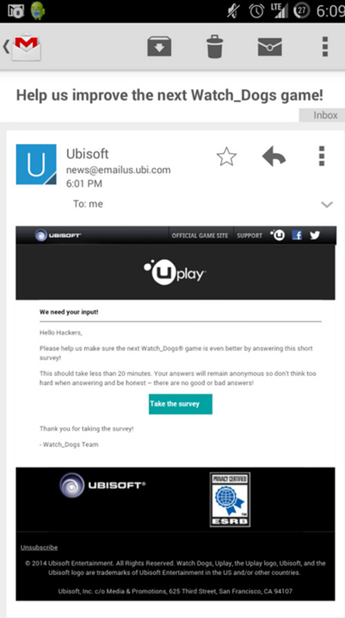Ubisoft, Watch Dogs 2 hakkında yardımlarınızı bekliyor Ubisoft, Watch Dogs 2 hakkında yardımlarınızı bekliyor