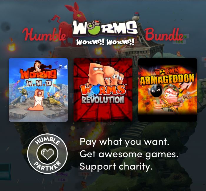 Worms oyunları Humble Bundle indirimlerinde Worms oyunları Humble Bundle indirimlerinde