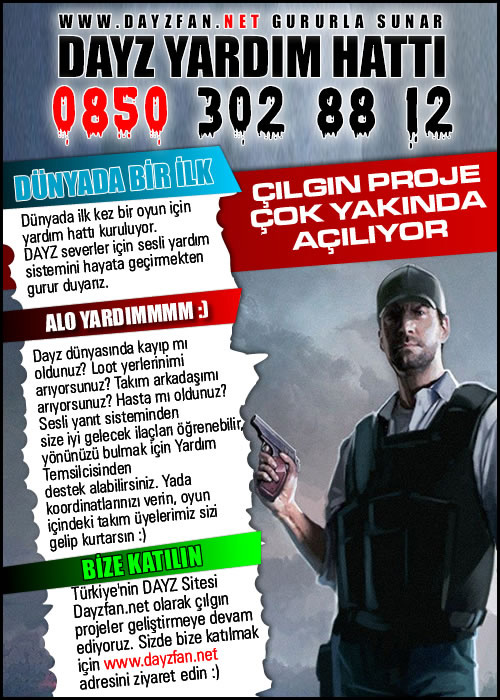 Oyun sektöründe görülmemiş bir servis Türkiye'den DayZ'ye geliyor! Oyun sektöründe görülmemiş bir servis Türkiye'den DayZ'ye geliyor!