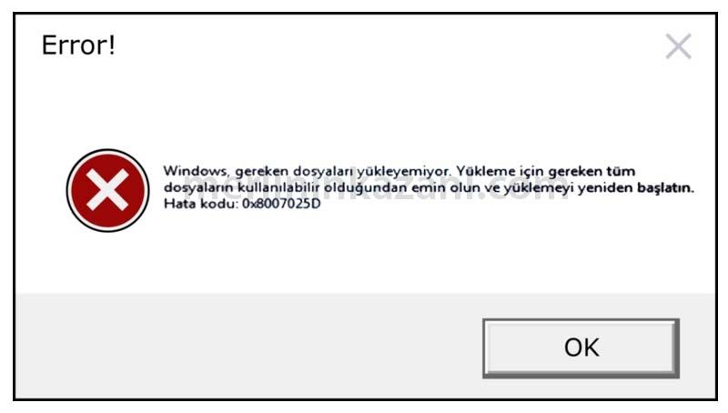 Windows gereken dosyaları yükleyemiyor Sorunu Nedir? - 6 Windows gereken dosyaları yükleyemiyor Sorunu Nedir? - 6