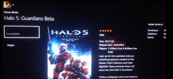 Halo 5: Guardians'ın beta sürümünün yükleme boyutu göründü Halo 5: Guardians'ın beta sürümünün yükleme boyutu göründü