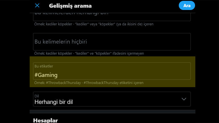 Twitter Gelişmiş Arama nedir? Nasıl kullanılır? - 4 Twitter etikete göre arama yapma