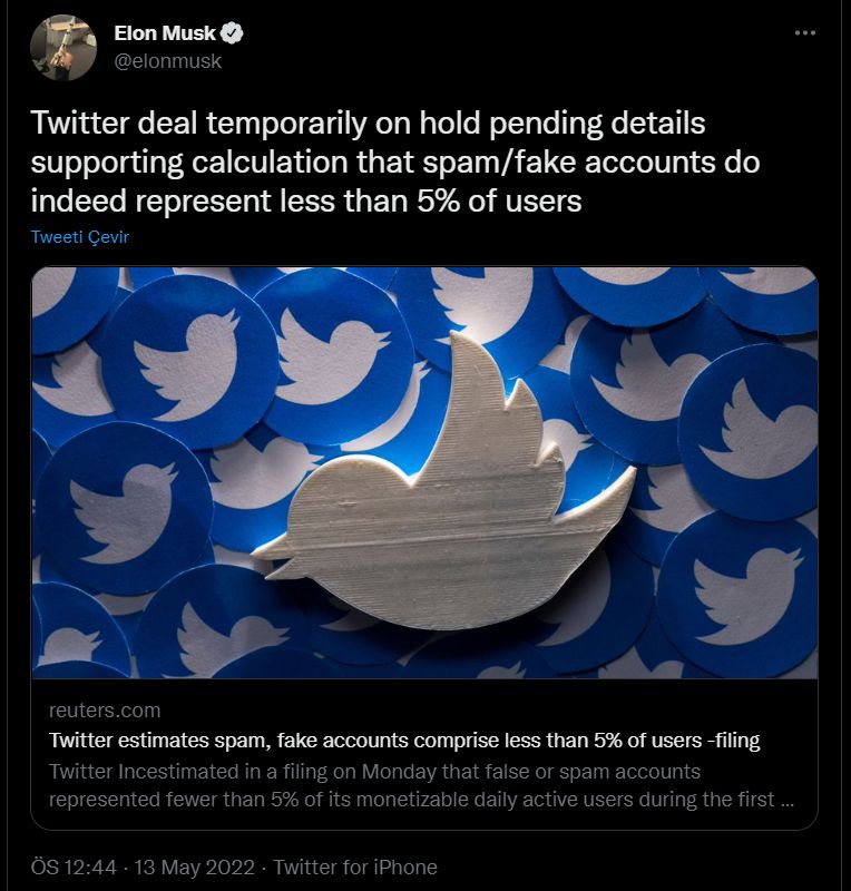 Twitter bot hesapları Elon Musk'ı vazgeçirebilir Twitter bot hesapları