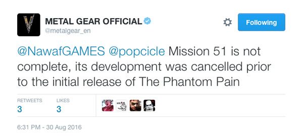 Konami'den MGSV'in 51. görevi için açıklama geldi - 1 Konami'den MGSV'in 51. görevi için açıklama geldi - 1