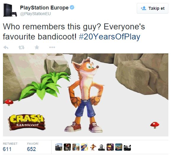 PlayStation'ın efsanesi Crash Bandicoot geri mi geliyor?