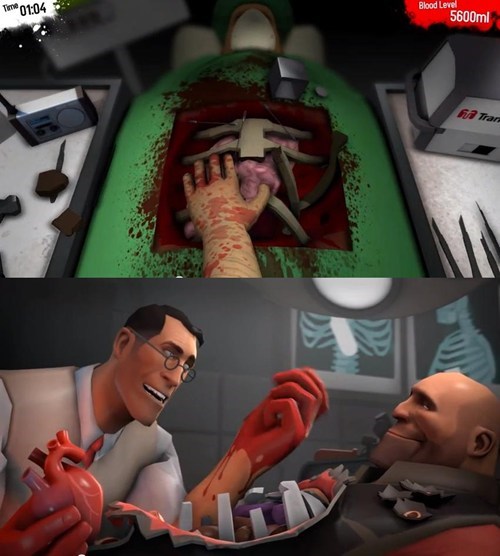 Surgeon Simulator 2013, Team Fortress 2′ye dadandı!