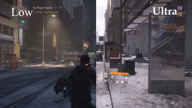 The Division'ın PC sürümünden Low vs. Ultra karşılaştırması! The Division'ın PC sürümünden Low vs. Ultra karşılaştırması!