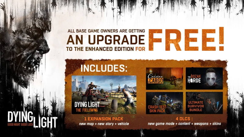 Ücretsiz Dying Light Enhanced Edition yükseltmesi ister misiniz? Ücretsiz Dying Light Enhanced Edition yükseltmesi ister misiniz?