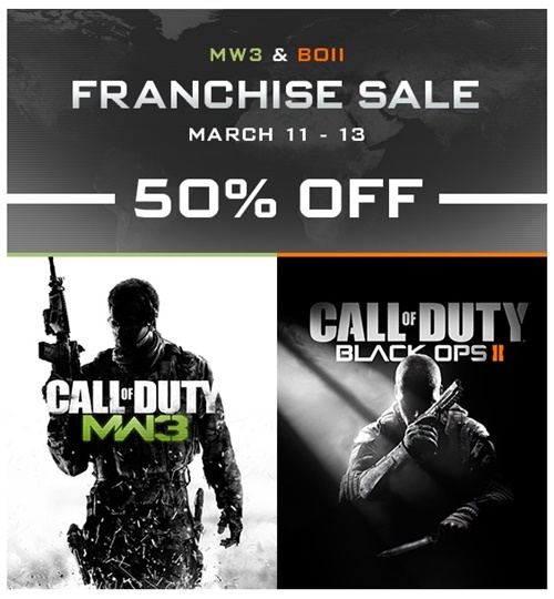 MW3 ve Black Ops II'de %50 indirim! MW3 ve Black Ops II'de %50 indirim!