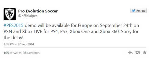 PES 2015 demosunun Avrupa tarihi belli oldu